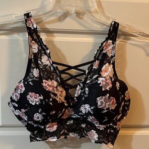 Victorias Secret Pink Lace Strappy Bralette - size small